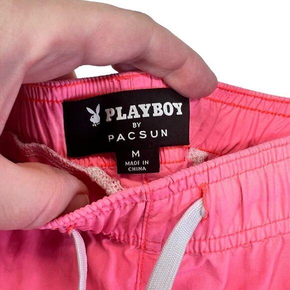 PacSun Playboy Nylon Beach Shorts neon short - Picture 7 of 16